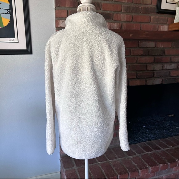 Haven Well Within Sherpa Snap Collar Puollver Sweater in White Sz M - Picture 8 of 10